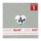 Light Grey Suede Mat Board for 16x16 Frames - Heart Opening for 5x5 Photos